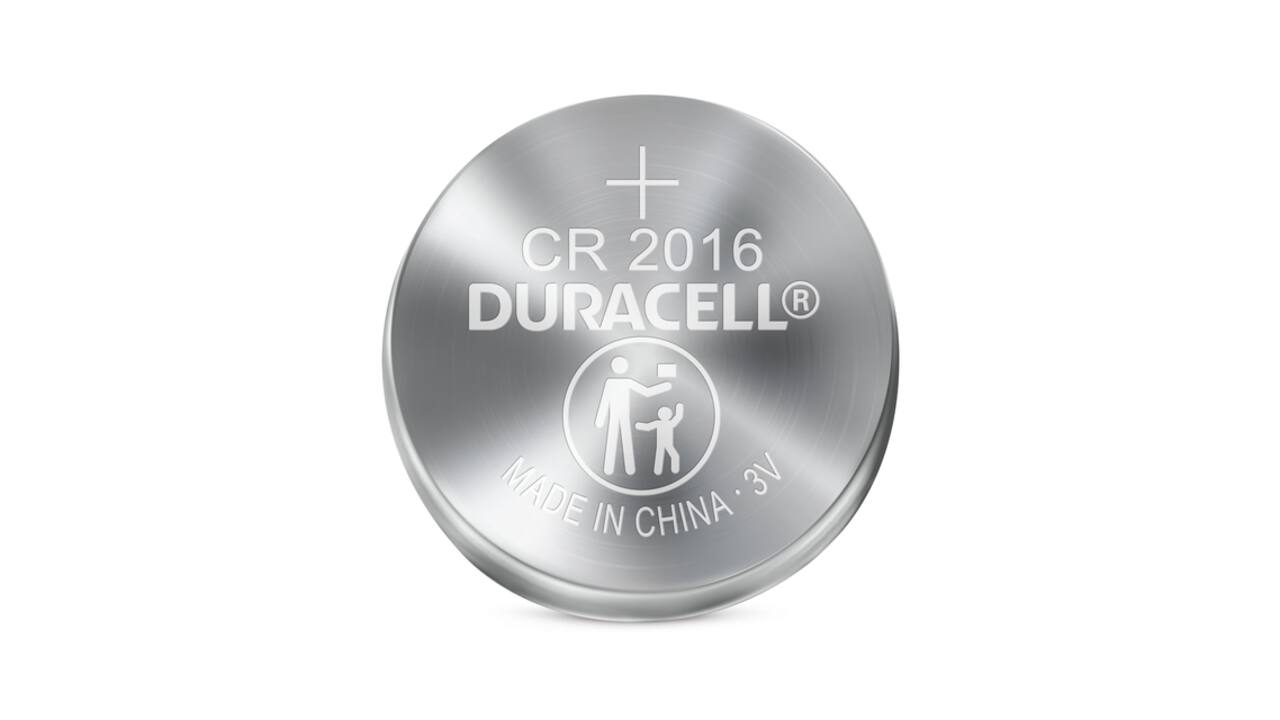 Batterij Duracell knoopcel 2xCR2016 lithium Ø20mm 3V-90mAh