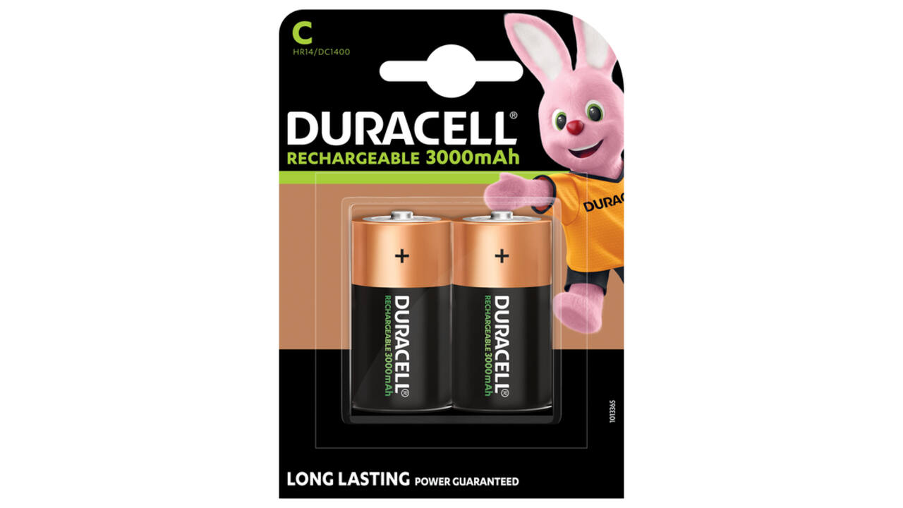 Batterij oplaadbaar Duracell 2xC 3000mAh Plus