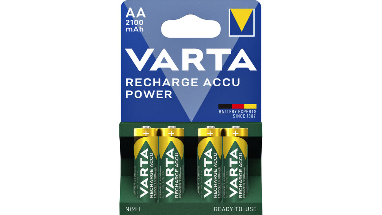Batterij oplaadbaar VARTA 4x AA 2100mAh ready2use