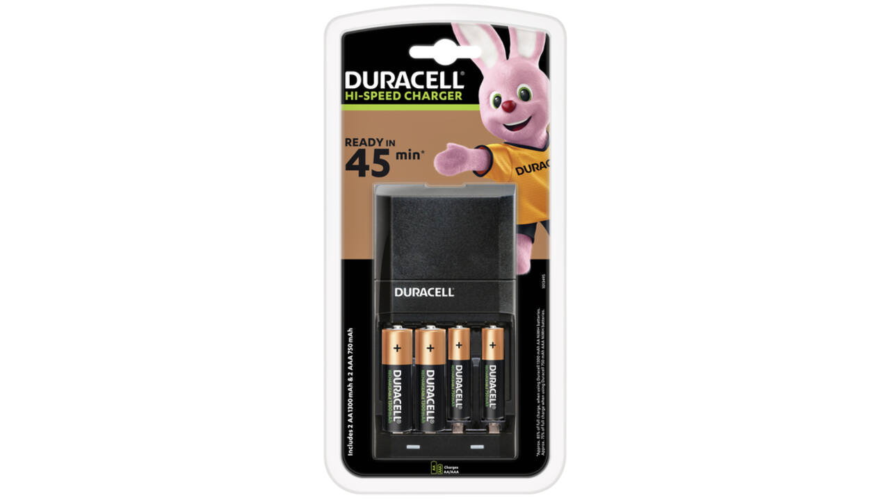 Batterij oplader Duracell CEF27 inclusief + 2x AA + 2x AAA