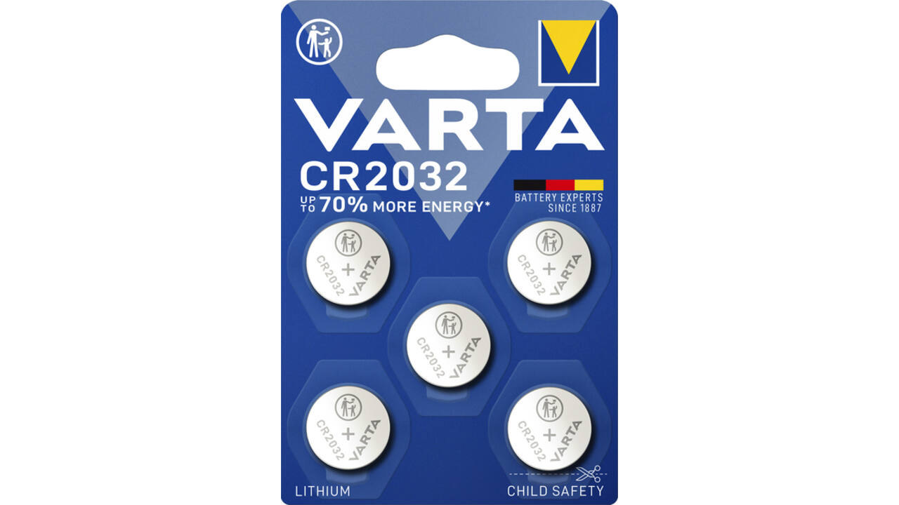 Batterij VARTA knoopcel 5x CR2032 lithium