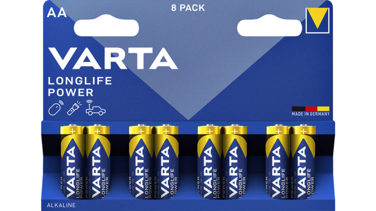 Batterij VARTA Longlife Power 8x AA