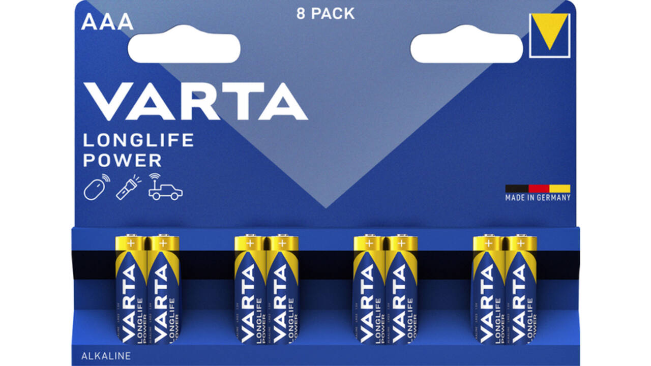 Batterij VARTA Longlife Power 8x AAA