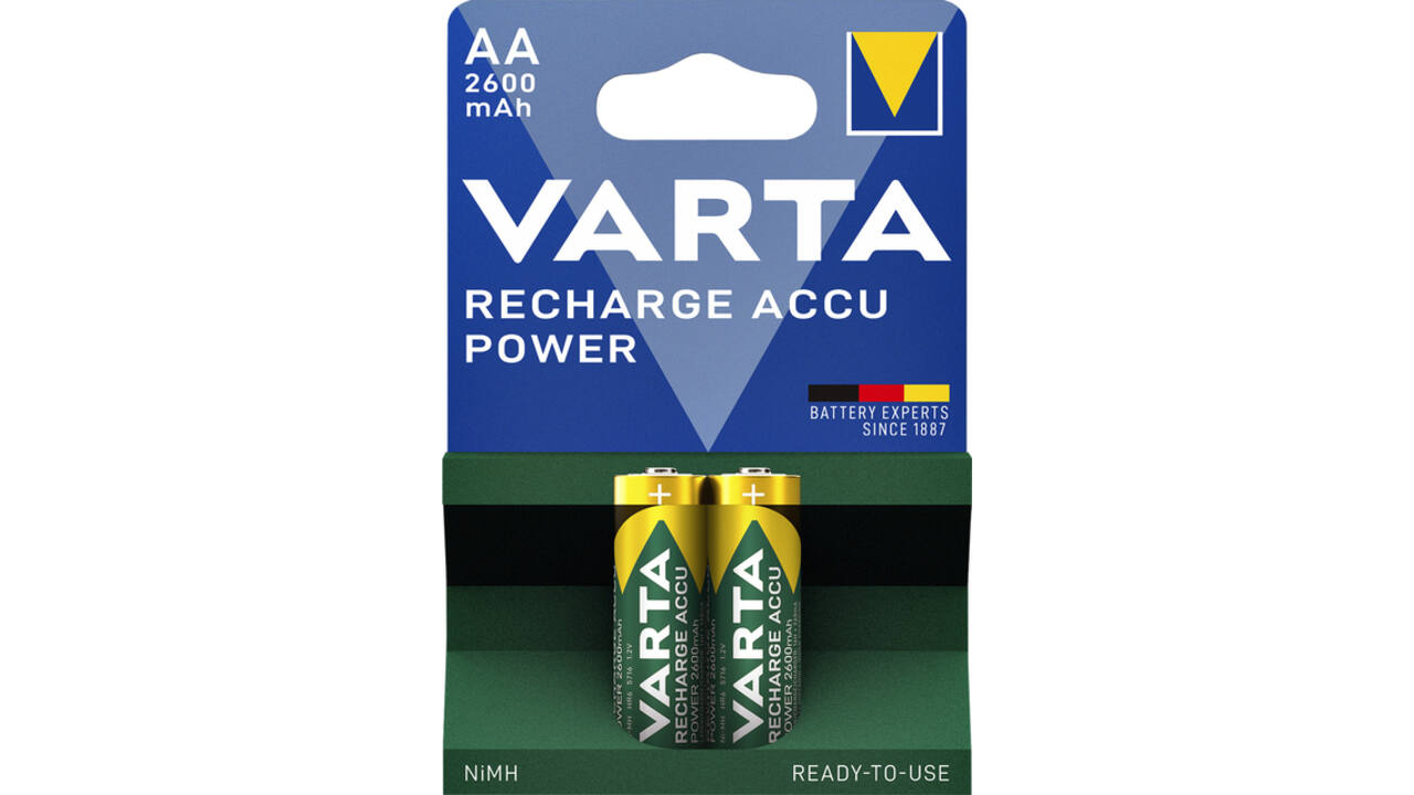 Batterij oplaadbaar VARTA 2x AA 2600mAh ready2use