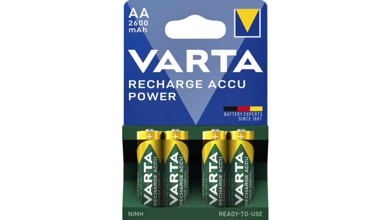 Batterij oplaadbaar VARTA 4x AA 2600mAh ready2use