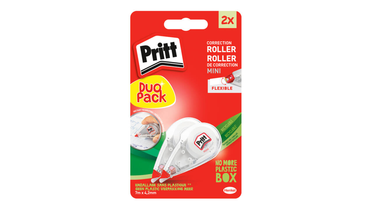Correctietape Pritt Mini Flex 4.2mmx7m blister à 2 stuks