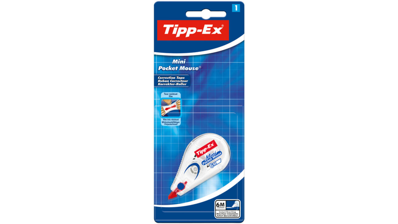 Correctietape Tipp-Ex mini pocket mouse 5mmx6m blister à 1 stuk
