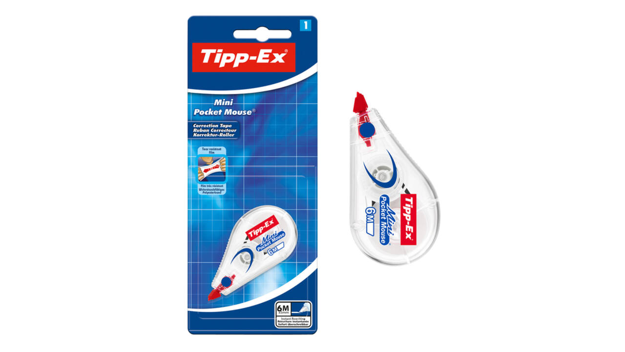 Correctietape Tipp-Ex mini pocket mouse 5mmx6m blister à 1 stuk