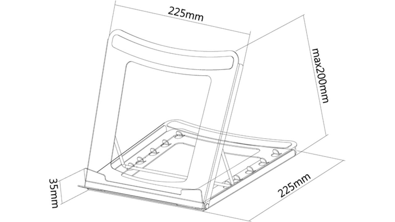 Laptopstandaard Neomounts NSLS075 zwart