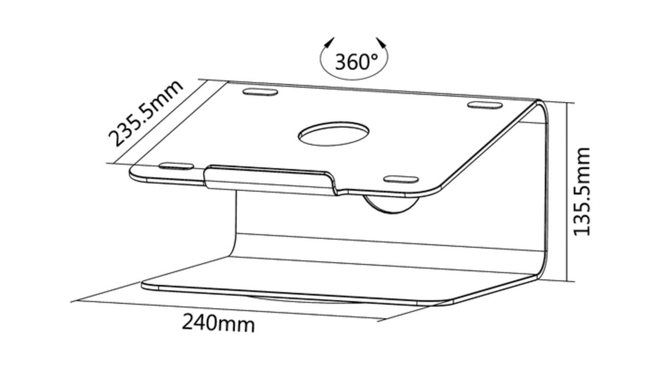 Laptopstandaard Neomounts NSLS050 zilver