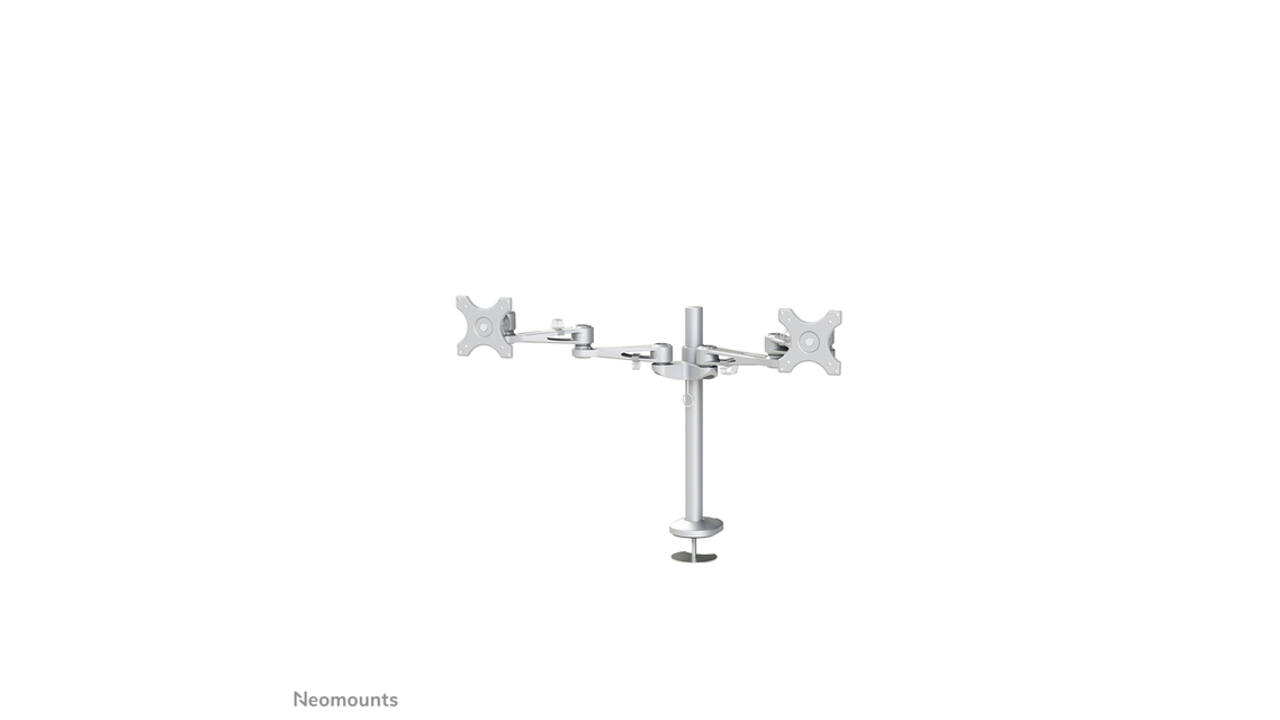 Monitorarm Neomounts D935DG 2x10-27" doorvoer zilvergrijs