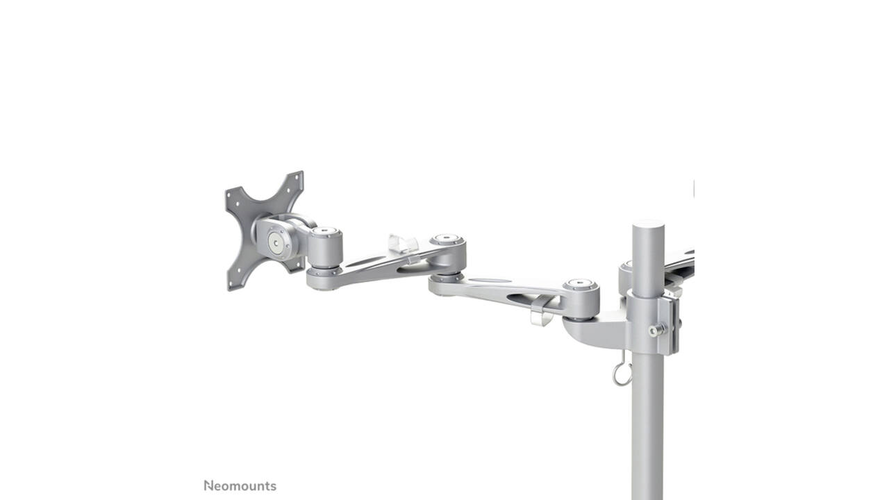 Monitorarm Neomounts D935DG 2x10-27" doorvoer zilvergrijs