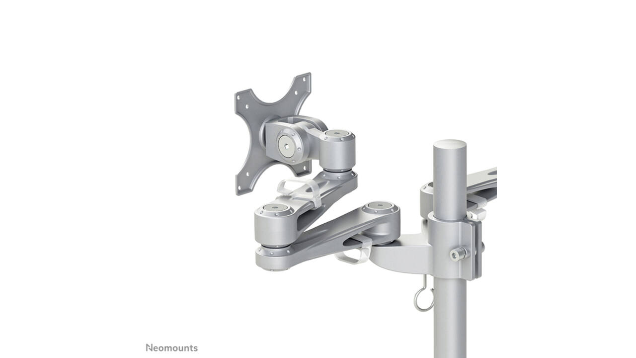 Monitorarm Neomounts D935DG 2x10-27" doorvoer zilvergrijs