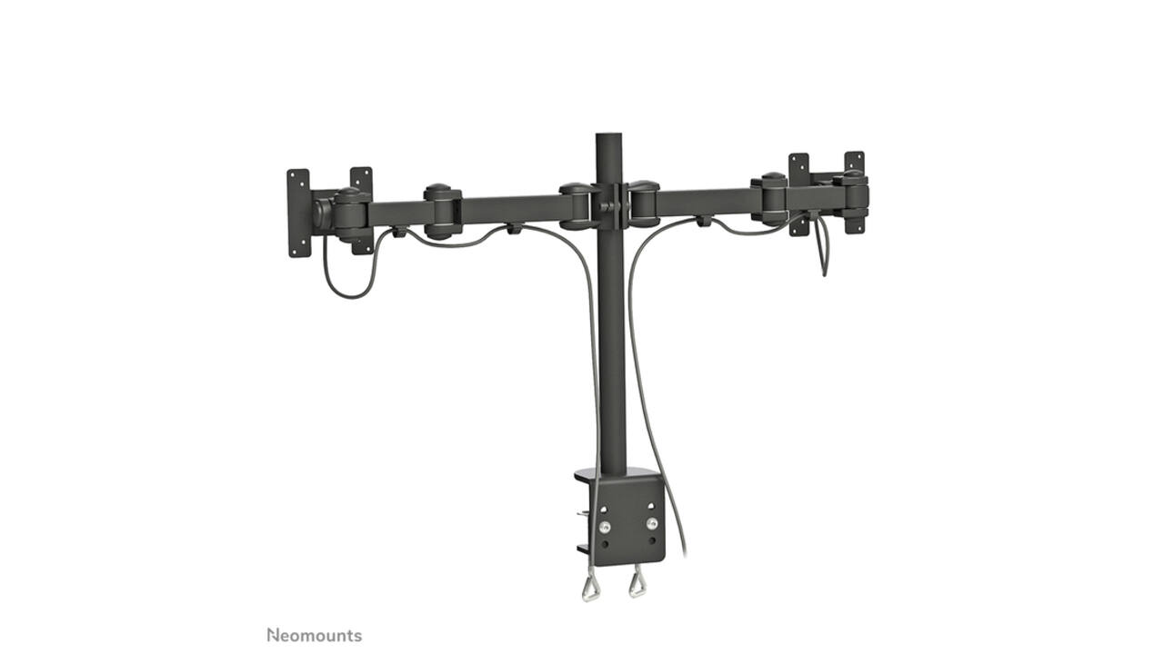 Monitorarm Neomounts D960D 2x10-27" met klem zwart