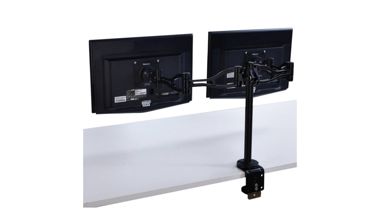 Monitorarm Fellowes Vista dubbel zwart