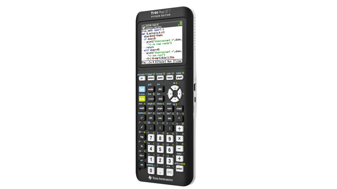 Rekenmachine TI-84 Plus CE-T Python Edition
