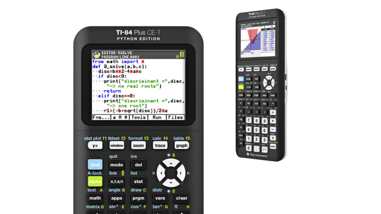 Rekenmachine TI-84 Plus CE-T Python Edition