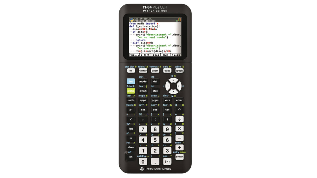 Rekenmachine TI-84 Plus CE-T Python Edition