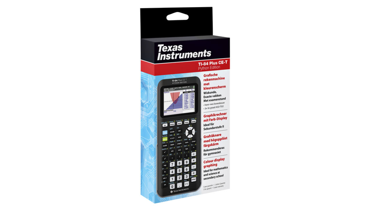 Rekenmachine TI-84 Plus CE-T Python Edition