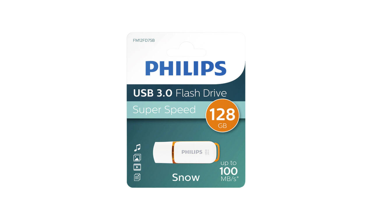 USB stick 3.0 Philips Snow USB-A 128GB oranje