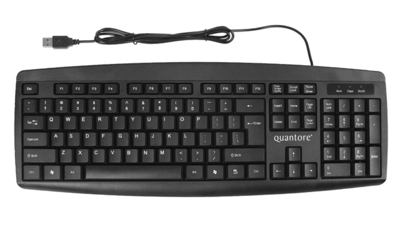 Toetsenbord Quantore QWERTY zwart