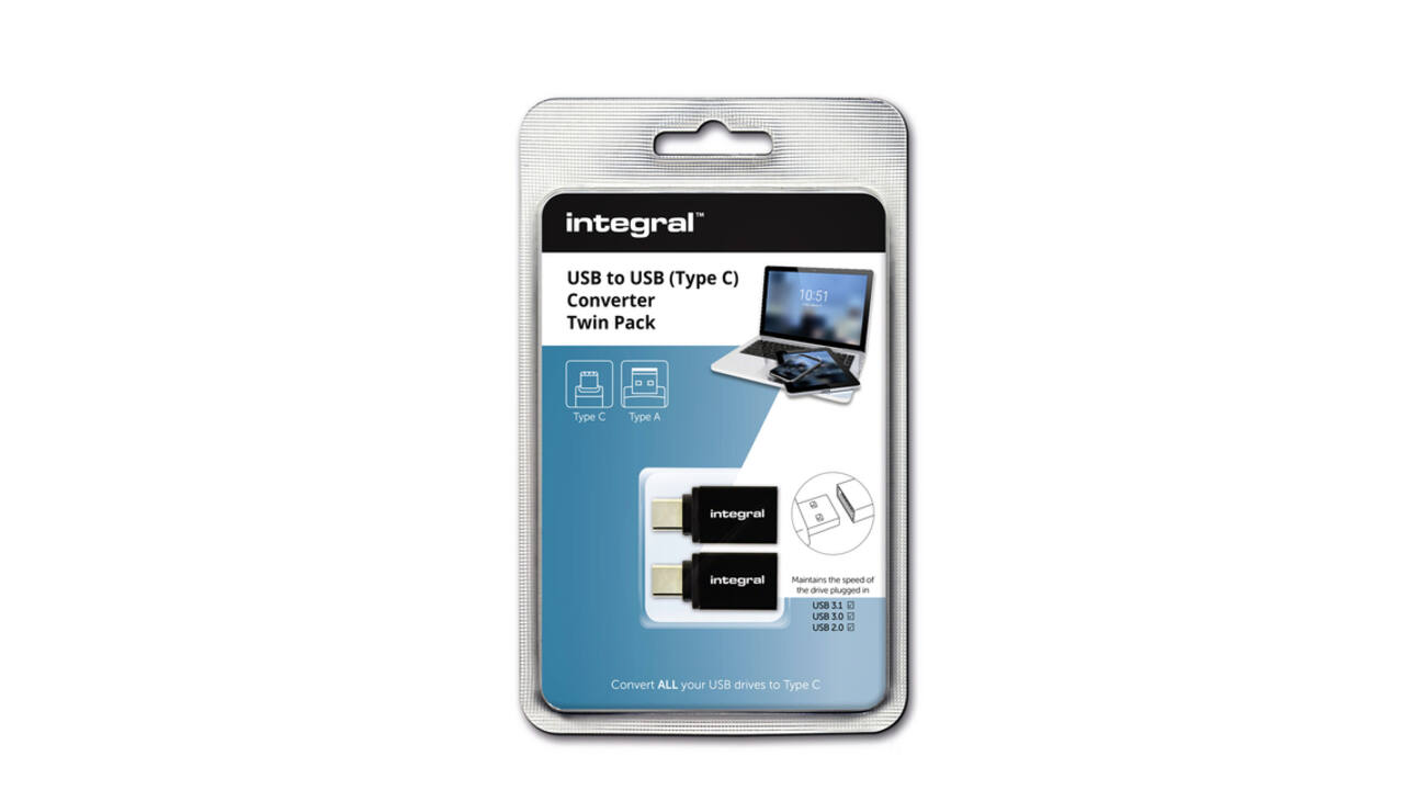 Adapter Integral 3.1 USB-A naar USB-C 2 stuks