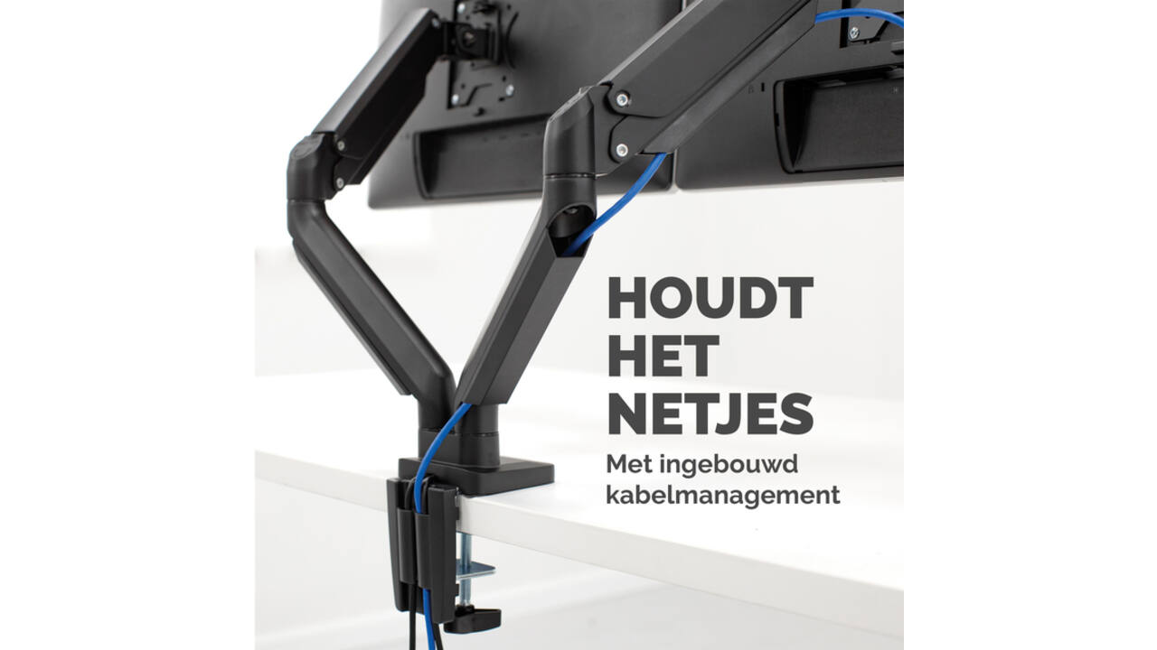 Monitorarm Fellowes Platinum Series dubbel horizontaal