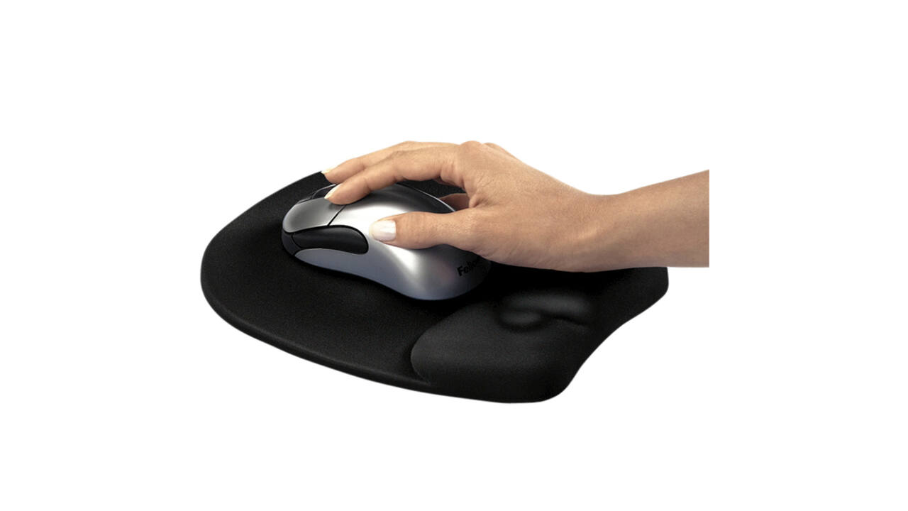 Muismat met polssteun Fellowes Memoryfoam zwart