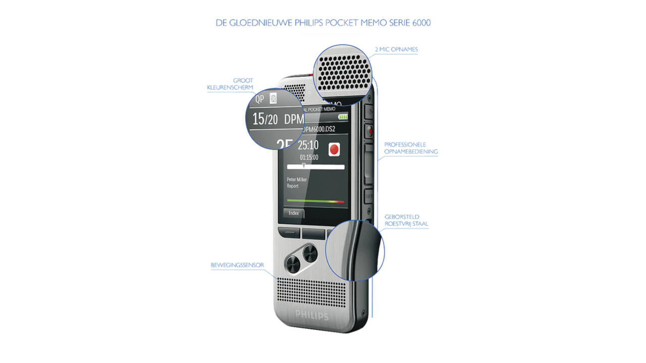 Dicteerapparaat Philips PocketMemo DPM6000
