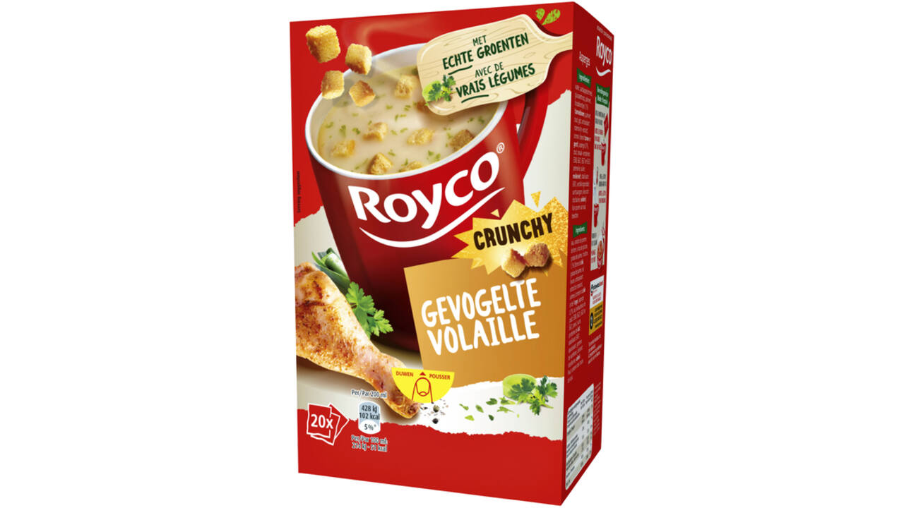 Soep Royco gevogelte met croutons 20 zakjes