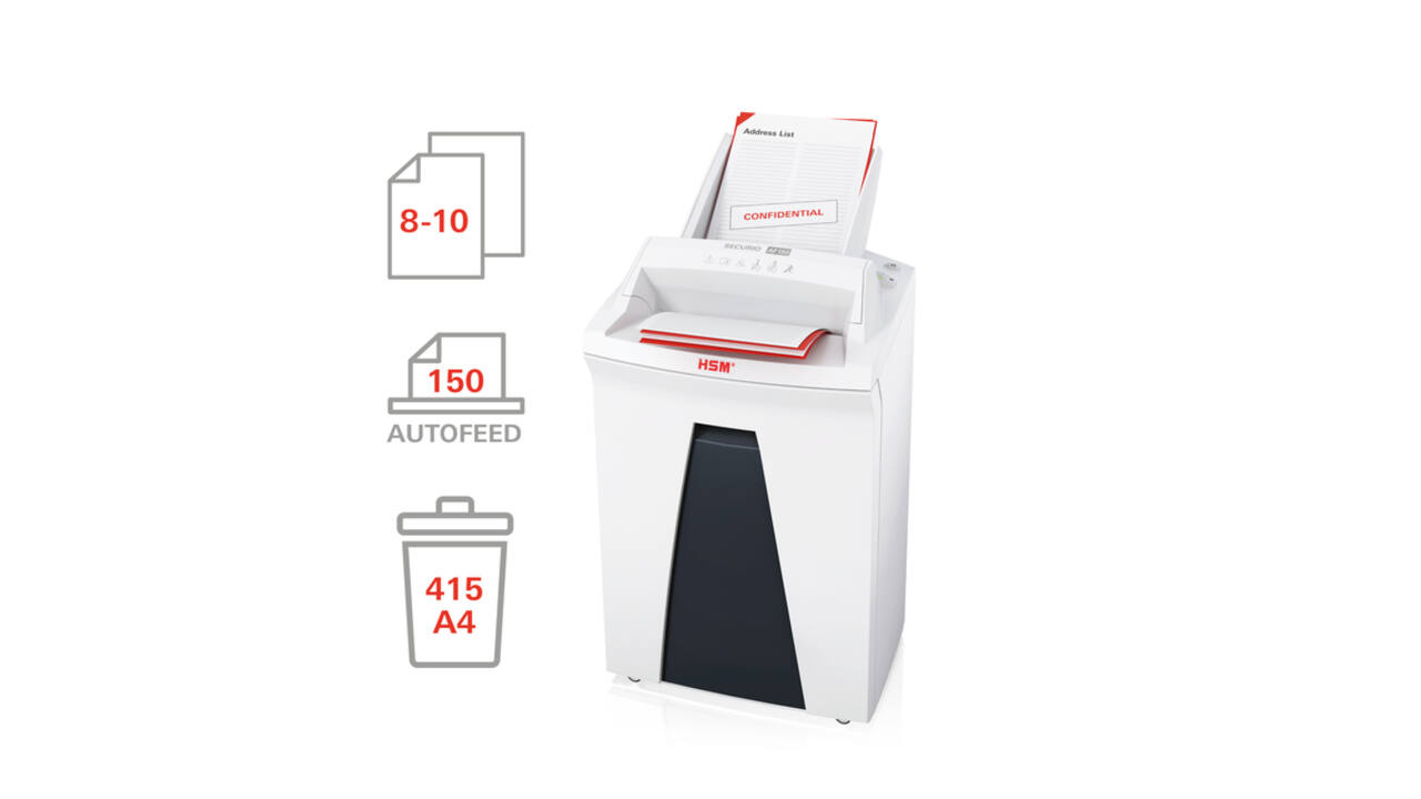 Papiervernietiger HSM Securio AF150 snippers 4,5x30mm