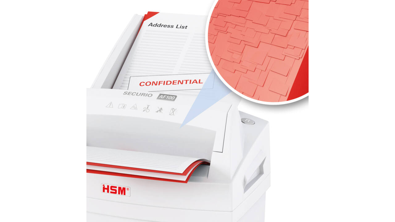 Papiervernietiger HSM Securio AF100 snippers 4x25mm