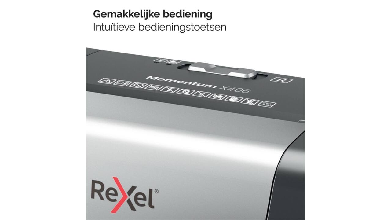 Papiervernietiger Rexel Momentum X406 snippers 4x28mm