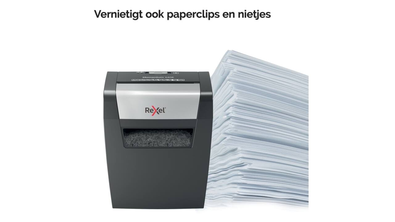 Papiervernietiger Rexel Momentum X406 snippers 4x28mm