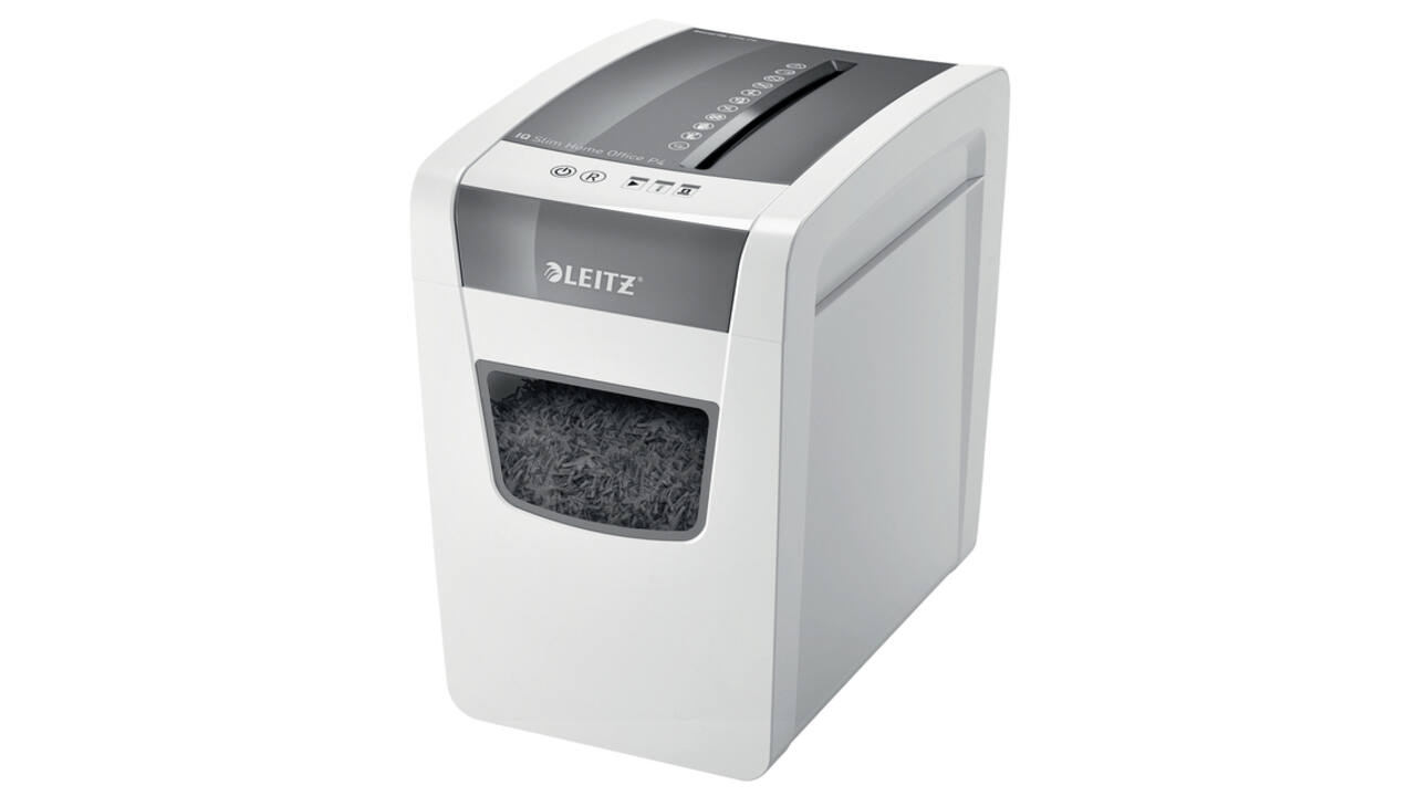 Papiervernietiger Leitz IQ Slim Home Office P4 snippers 4x28mm