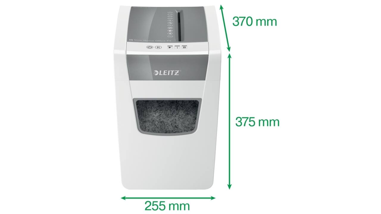 Papiervernietiger Leitz IQ Slim Home Office P4 snippers 4x28mm