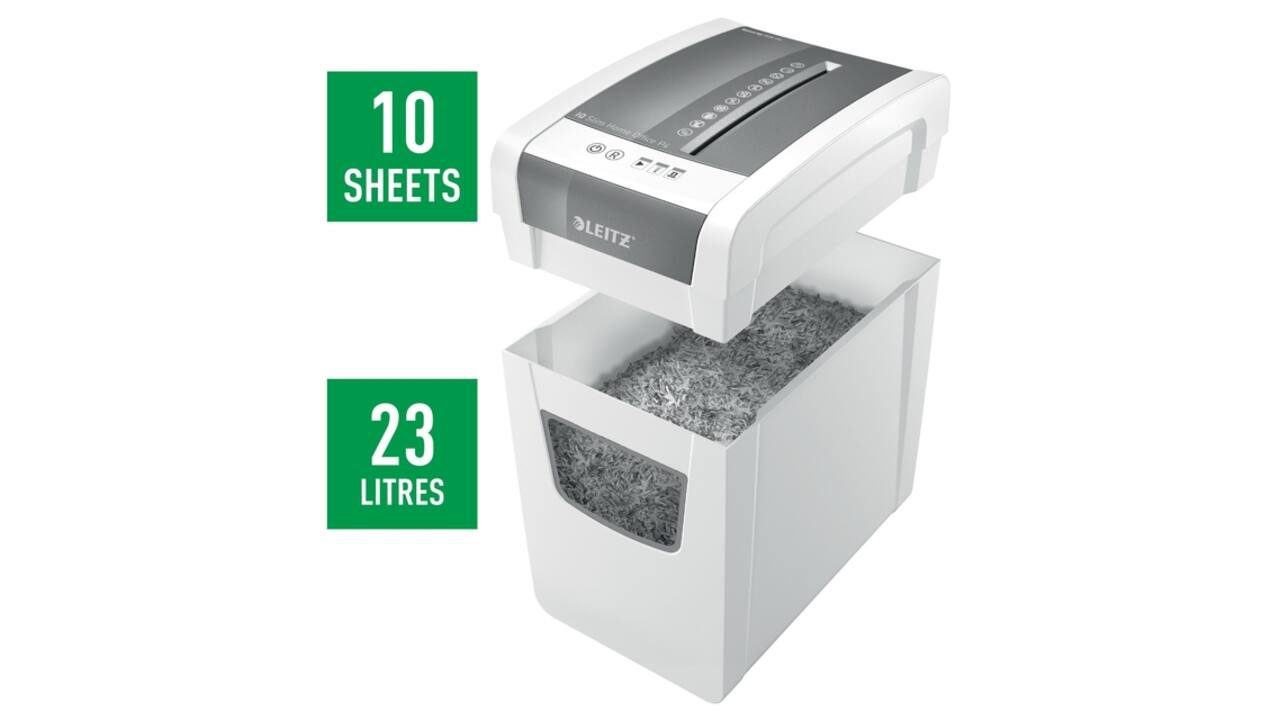 Papiervernietiger Leitz IQ Slim Home Office P4 snippers 4x28mm