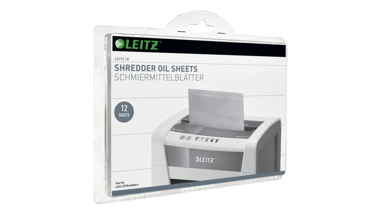 Olie voor papiervernietiger sheet Leitz IQ 12vel