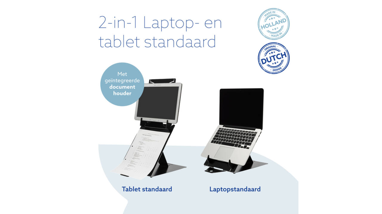 Laptopstandaard R-Go Riser DUO