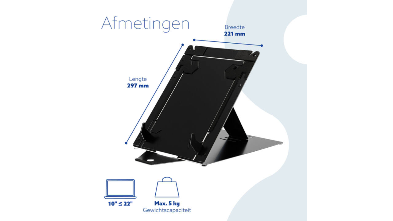 Laptopstandaard R-Go Riser DUO