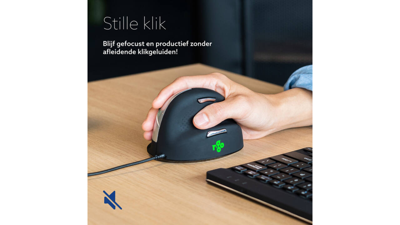 Muis R-Go Ergonomisch HE Break Draad Rechts M