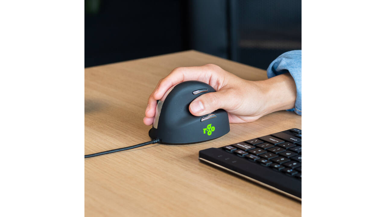 Muis R-Go Ergonomisch HE Break Draad Rechts M