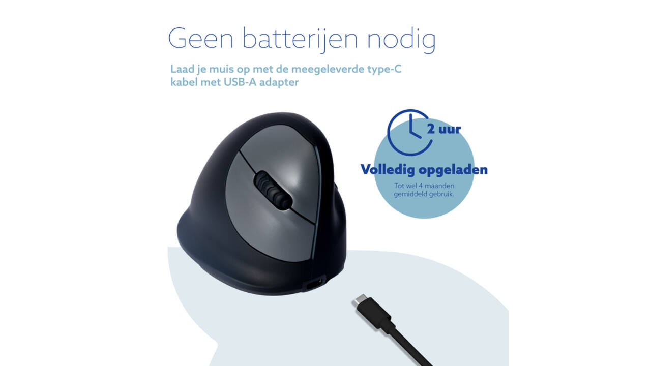 Muis R-Go Ergonomisch HE Break Wireless Rechts M