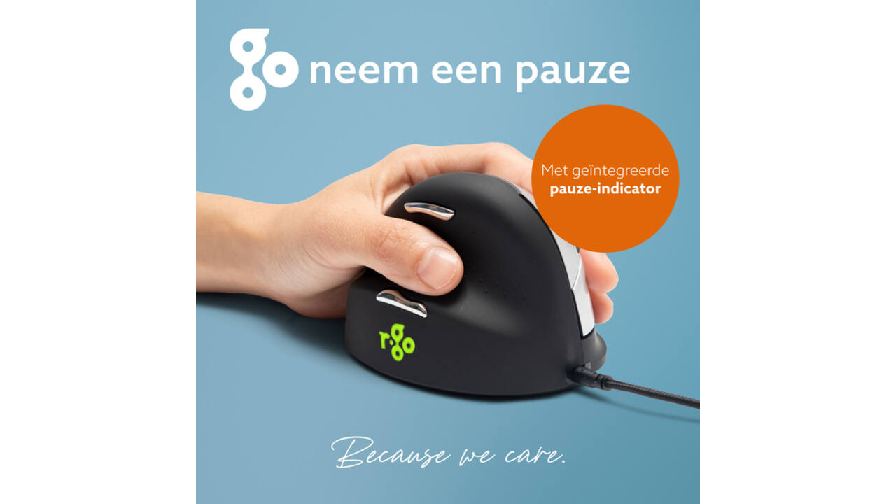 Muis R-Go Ergonomisch HE Break Draad Links M