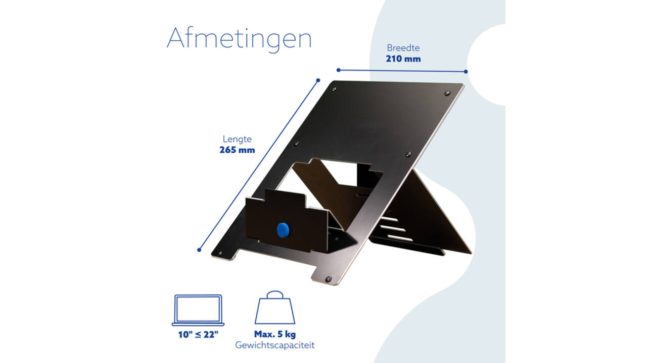 Laptopstandaard R-Go Riser Flexible