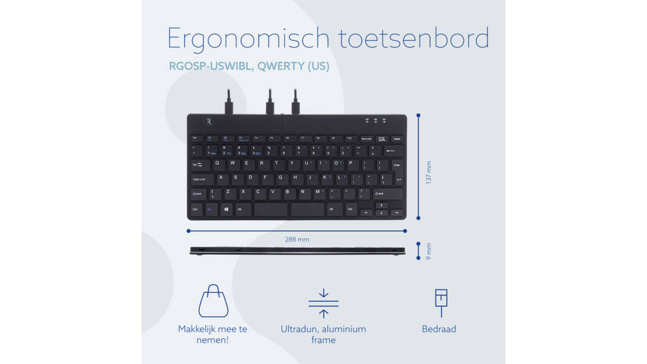 Toetsenbord R-Go Ergonomisch Split Break QWERTY