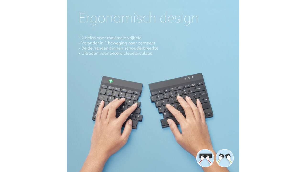 Toetsenbord R-Go Ergonomisch Split Break AZERTY
