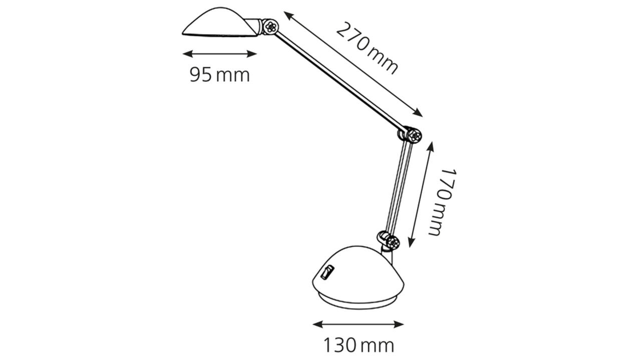 Bureaulamp Hansa led Space zwart