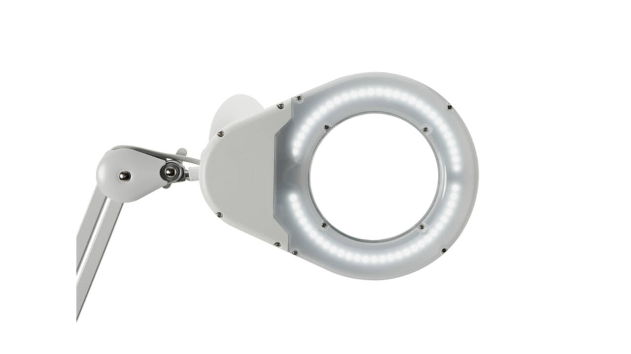 Loeplamp MAUL Viso LED tafelklem wit
