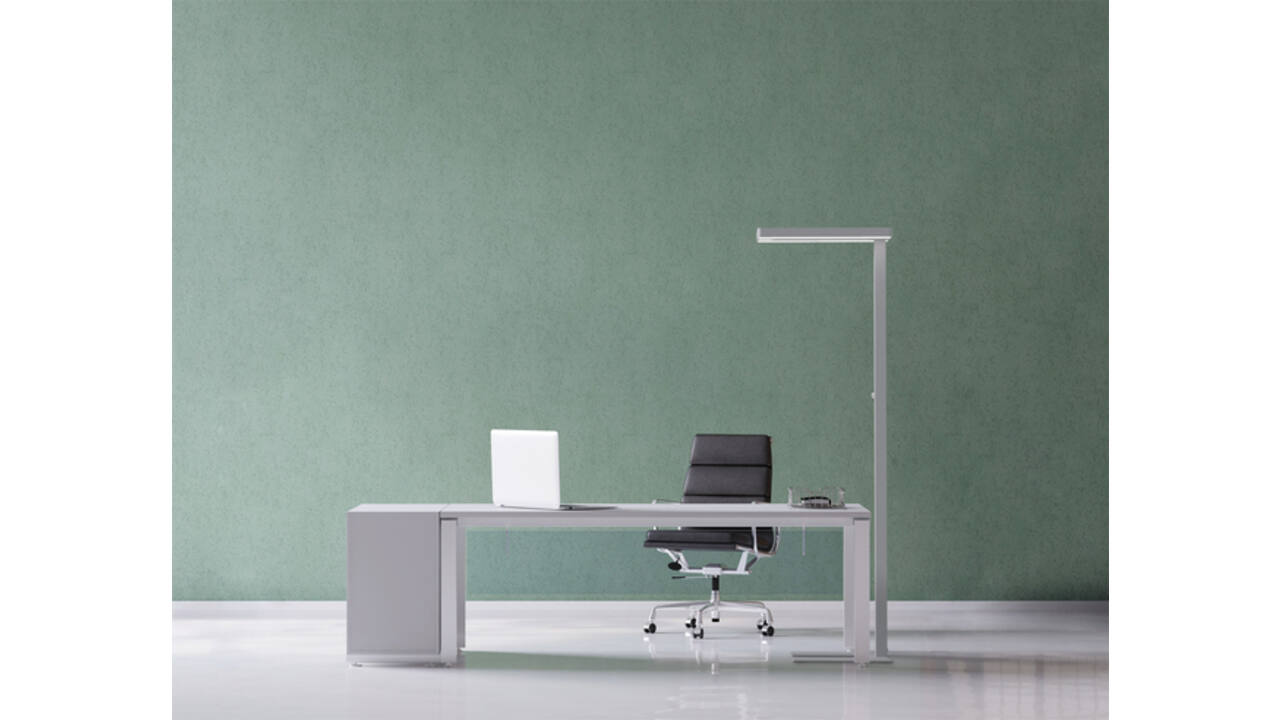 Vloerlamp MAUL Javal LED dimbaar hoog 195cm aluminium